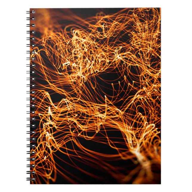 Cuaderno Lámparas de oro abstractas (Frente)