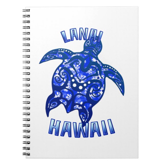 Cuaderno Lanai Hawaii Vacuna Tortuga Tribal (Frente)