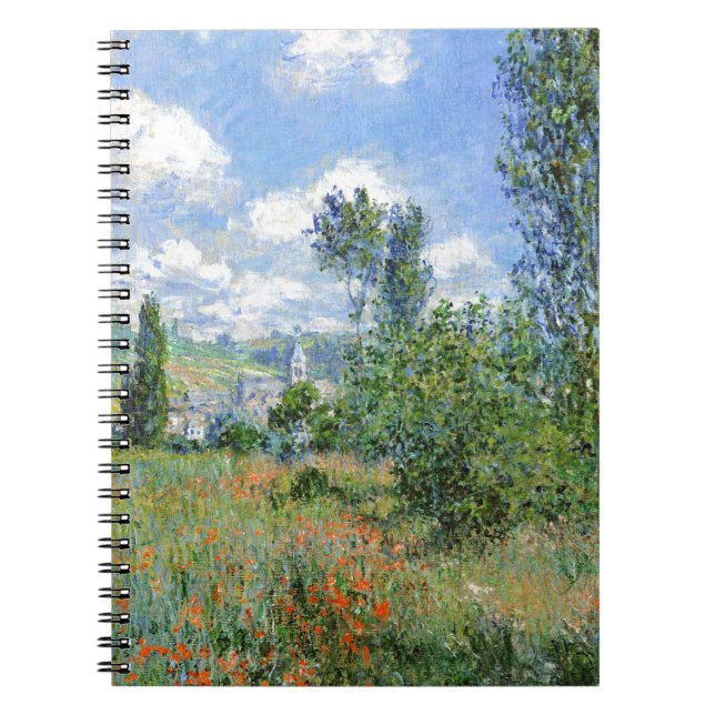 Cuaderno Lane in the Poppy Fields - Claude Monet (Frente)