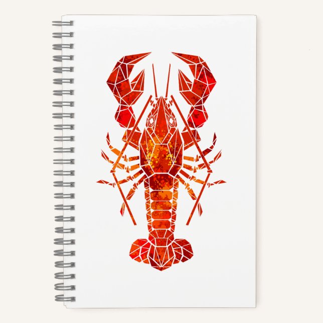 Cuaderno Langosta poligonal roja (Anverso)