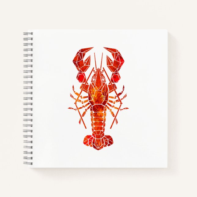 Cuaderno Langosta poligonal roja (Anverso)
