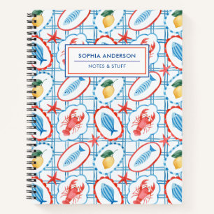 Cuaderno Langosta y Limón Acuarela Caprichosa Espiral Perso