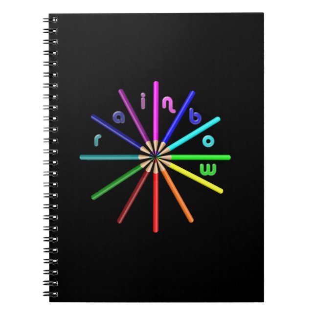 Cuaderno lápices de arcoíris (Frente)