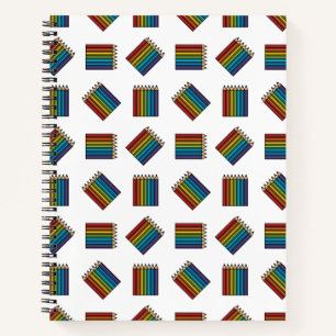Cuaderno Lápices de colores arcoiris