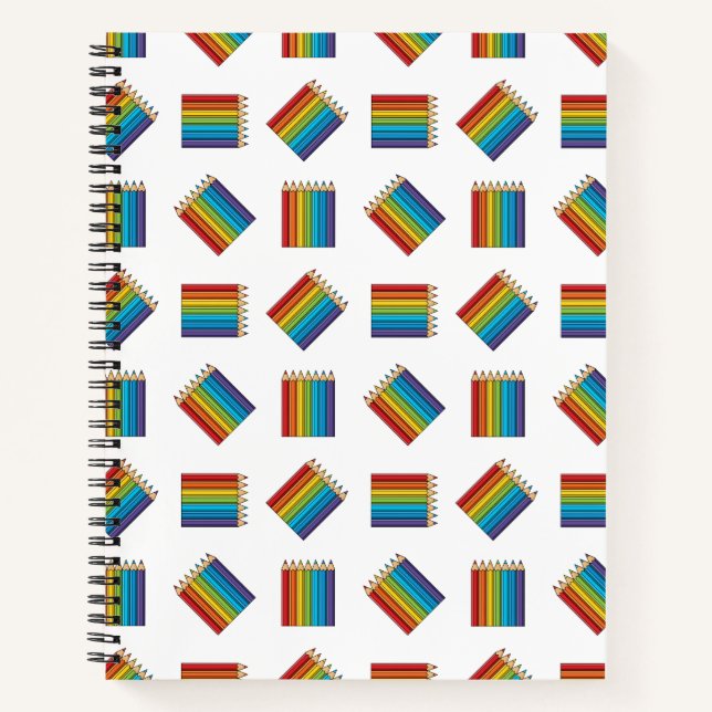 Cuaderno Lápices de colores arcoiris (Anverso)