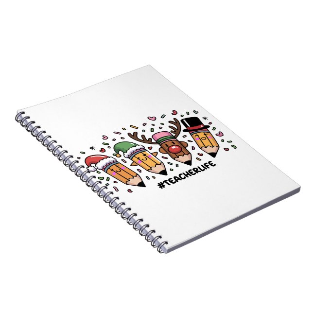 Cuaderno Lápices de Navidad para Maestros Vida de Maestro F (Lado Derecho)