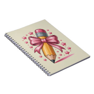 Cuaderno Lápiz Coqueta Lazo Agradecimiento A Los Maestros E