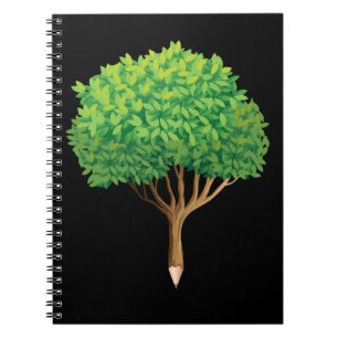 Cuaderno Lápiz de árbol Artista Inspirador de amante de l