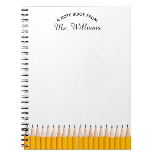 Cuaderno Lápiz de Aula para Maestros con Nombre Personaliza