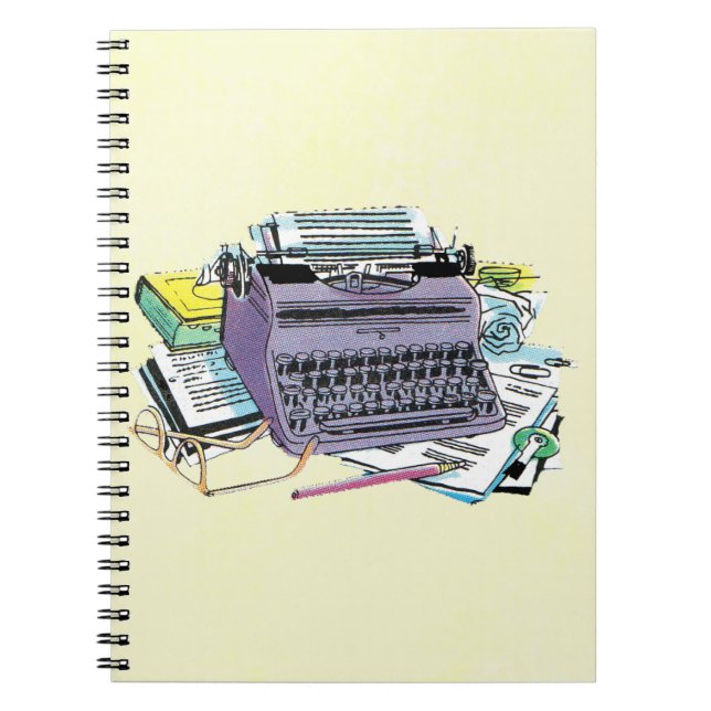 Cuaderno Lápiz de papel de máquina de escribir de escritore (Frente)