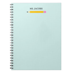 Cuaderno Lápiz de regalo de profesor regalo Monograma regal