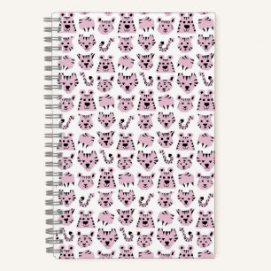Cuaderno Lápiz de tigre de jungla rosada de Personalizado s