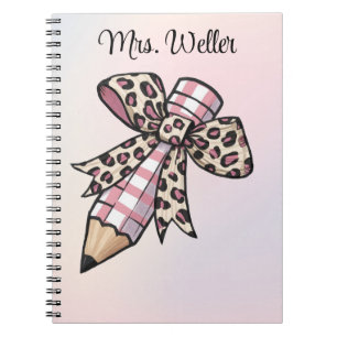 Cuaderno Lápiz personalizado de vuelta a la escuela con laz