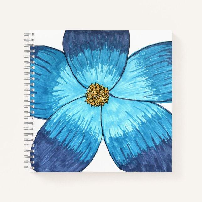 Cuaderno Large Blue Flower (Anverso)