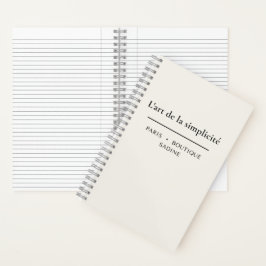 Cuaderno L'art de la Simplicité French Chic Minimalist Spir
