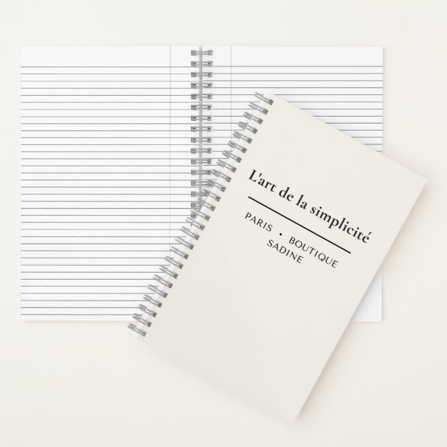 Cuaderno L'art de la Simplicité French Chic Minimalist Spir (Interior)