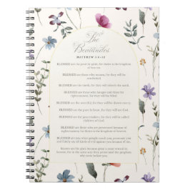 Cuaderno Las Bienaventuranzas Mateo 5:3–12 Escritura Floral