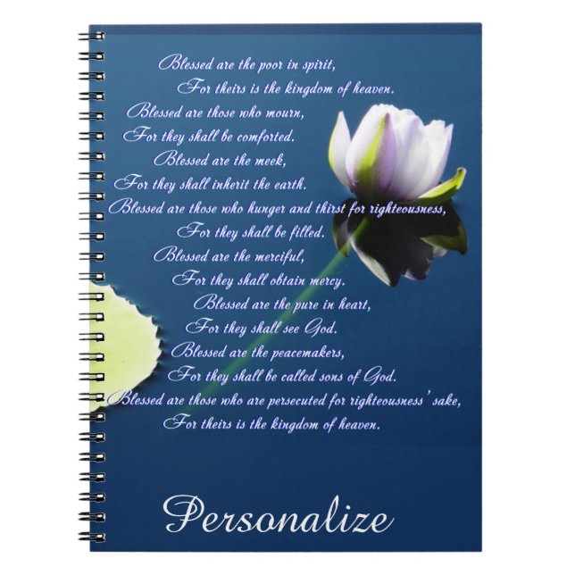 Cuaderno Las Bienaventuranzas Personalizadas (Frente)