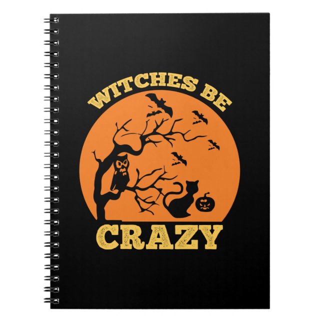 Cuaderno Las brujas de Halloween son cumpleaños locos (Frente)