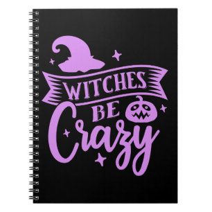 Cuaderno Las Brujas Están Loca Negra y Morada