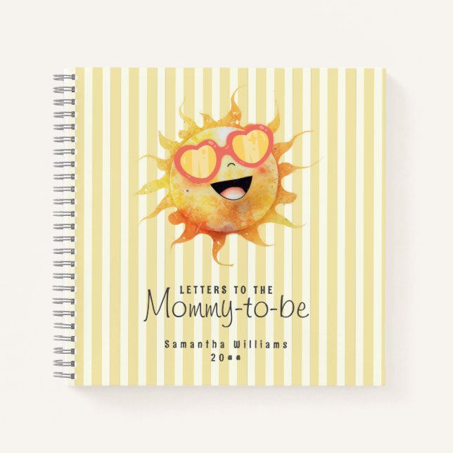 Cuaderno Las cartas de Baby Shower de Sunshine a la mamá pa (Anverso)