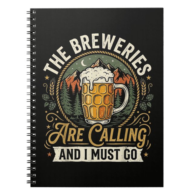 Cuaderno Las cervecerías están llamando y debo ir (Frente)