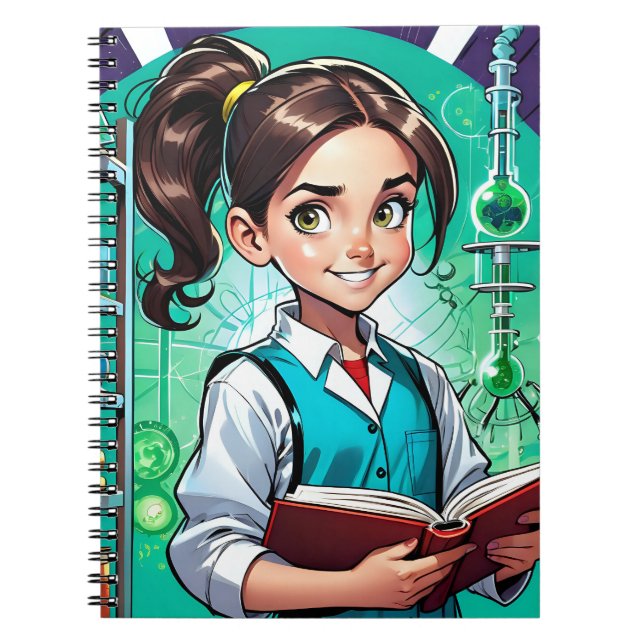 Cuaderno ¡Las chicas aman la ciencia! (Frente)