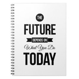 Cuaderno Las citas inspiradoras futuras blancas