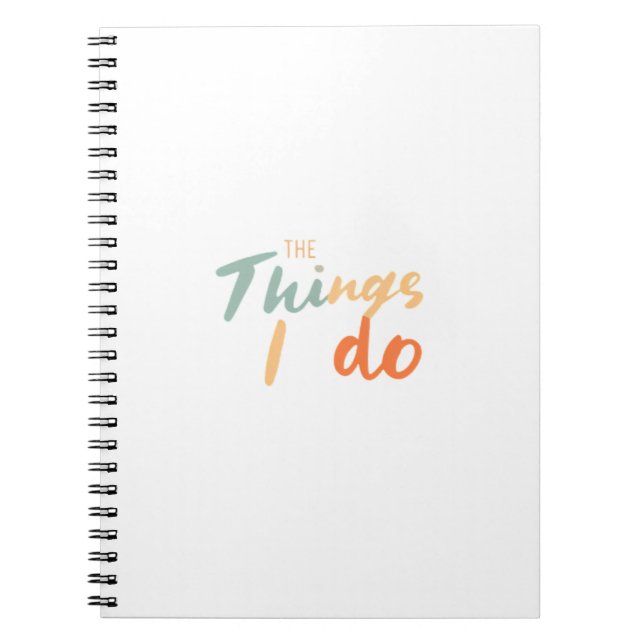 Cuaderno Las Cosas Que Hago". (Frente)