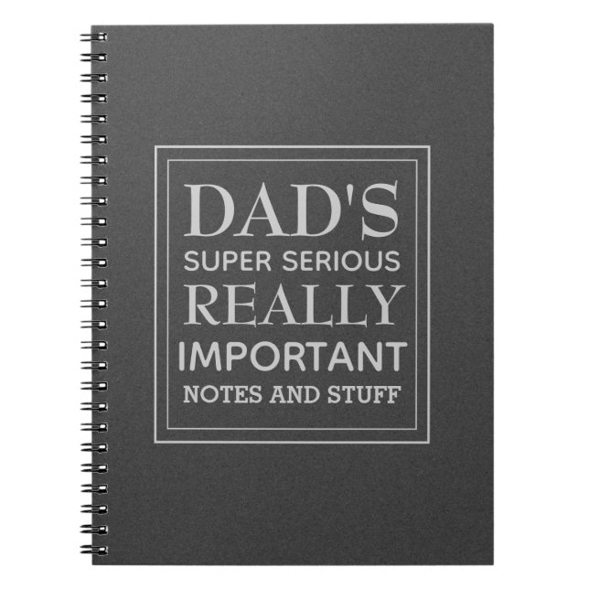 Cuaderno Las cosas súper serias de papá (Frente)