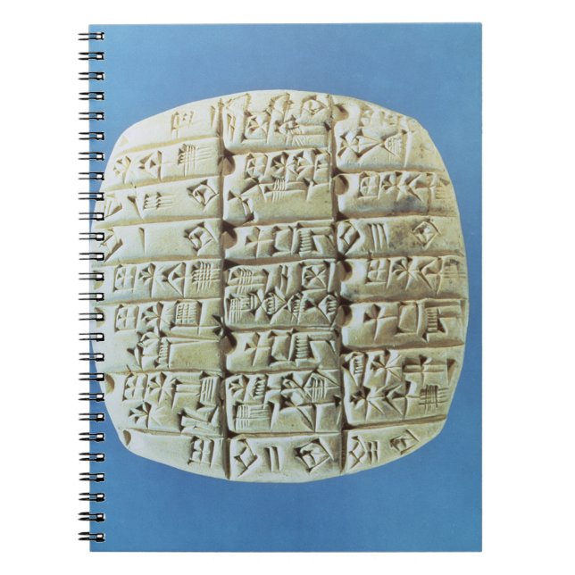 Cuaderno Las cuentas presentan con la escritura cuneiforme, (Frente)