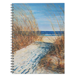 Cuaderno Las dunas de arena costera de la playa Arte pintad