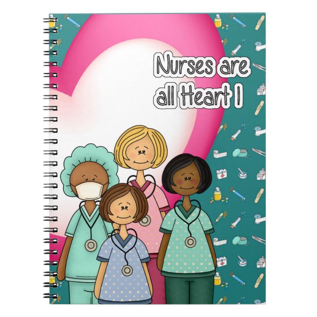 Cuaderno Las enfermeras son regalos de corazón (Frente)