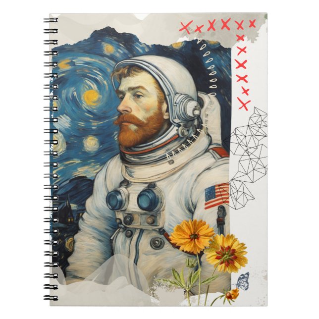 Cuaderno Las estrellas me hacen soñar | Diario de bloc de n (Frente)