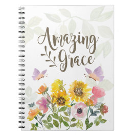 Cuaderno Las flores de gracia y las mariposas son cristiana