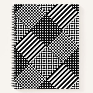 Cuaderno Las franjas comprueban el diseño mixto de puntos d