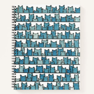 Cuaderno Las gatitas no me hacen un bloc de notas azul