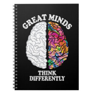 Cuaderno Las Grandes Mentes Piensan Diferentemente Divertid