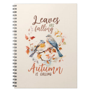 Cuaderno Las Hojas Están Cayendo - Aves Caídas Y Foliage.