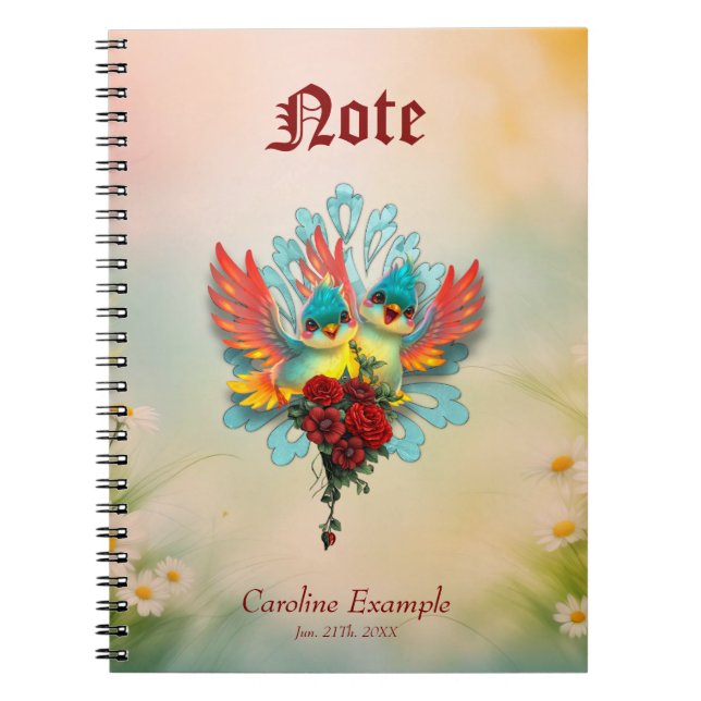 Cuaderno Las lindas aves de buen humor. (Frente)