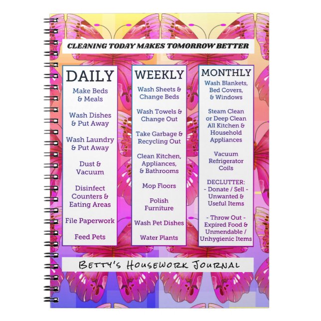 Cuaderno Las mariposas personalizaron para siempre el (Frente)