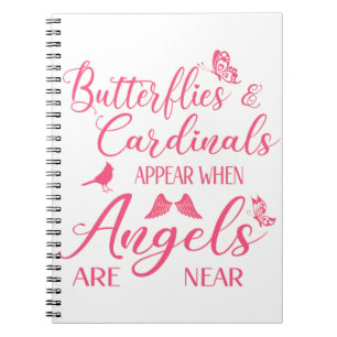 Cuaderno Las mariposas y los cardenales aparecen cuando los