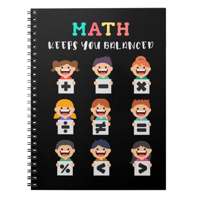 Cuaderno Las matemáticas te mantienen equilibrado (Frente)