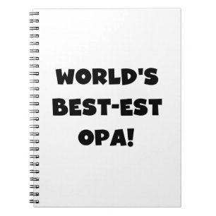 Cuaderno Las mejores camisetas y regalos Opa Black Text del