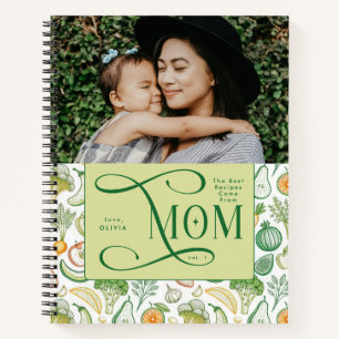 Cuaderno Las Mejores Recetas Foto de Mamá  Patrón de Verdur