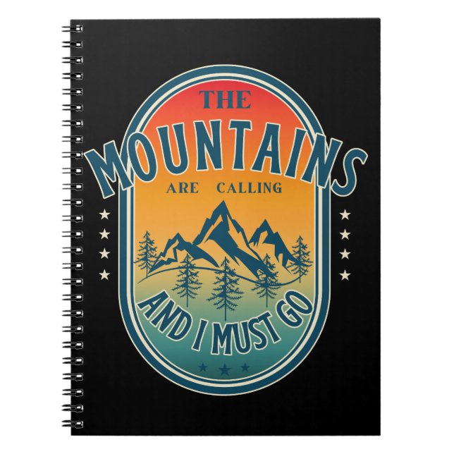 Cuaderno Las montañas están llamando y debo ir (Frente)