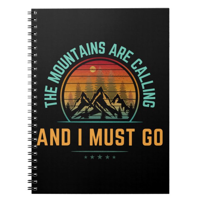 Cuaderno Las montañas están llamando y debo ir (Frente)