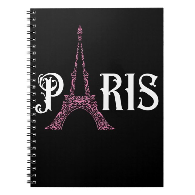 Cuaderno Las mujeres de la Torre Eiffel aman París Francia (Frente)