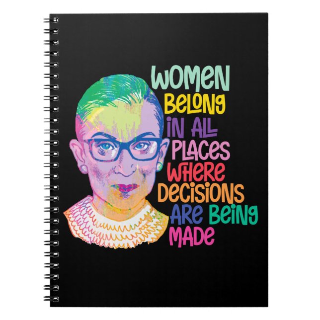 Cuaderno Las Mujeres De Ruth Bader Ginsburg Pertenecen En T (Frente)