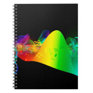 Cuaderno Las notas de Clef aman la música del corazón